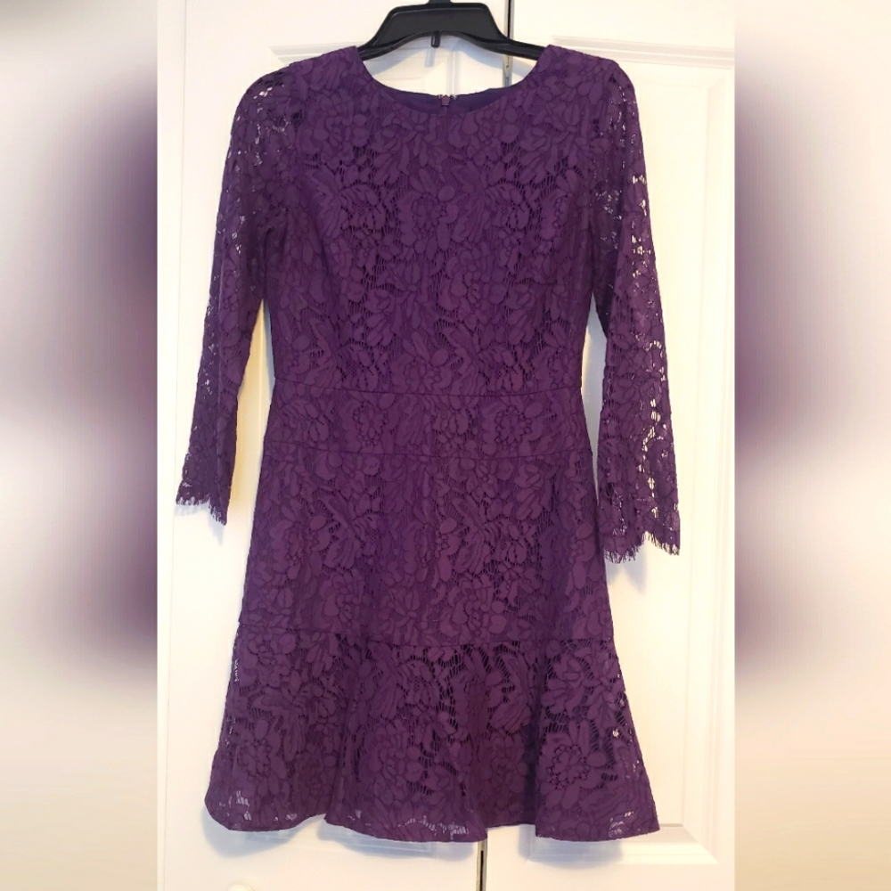 Cocktail dress, lace, purple